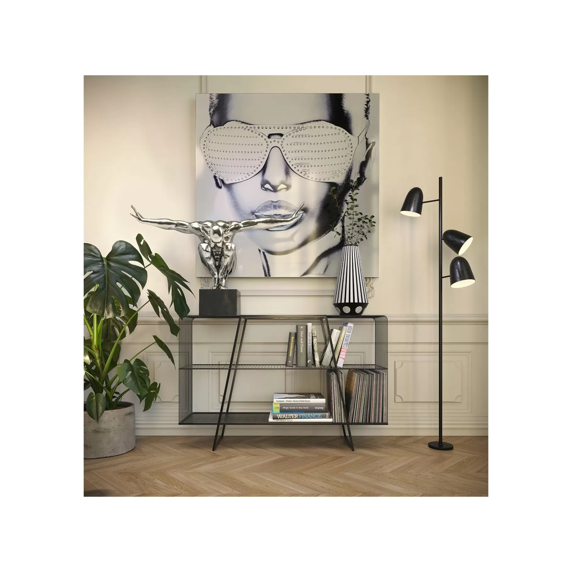 Cheap Vase Brillar Cylinder Noir Et Blanc 44cm   Vase
