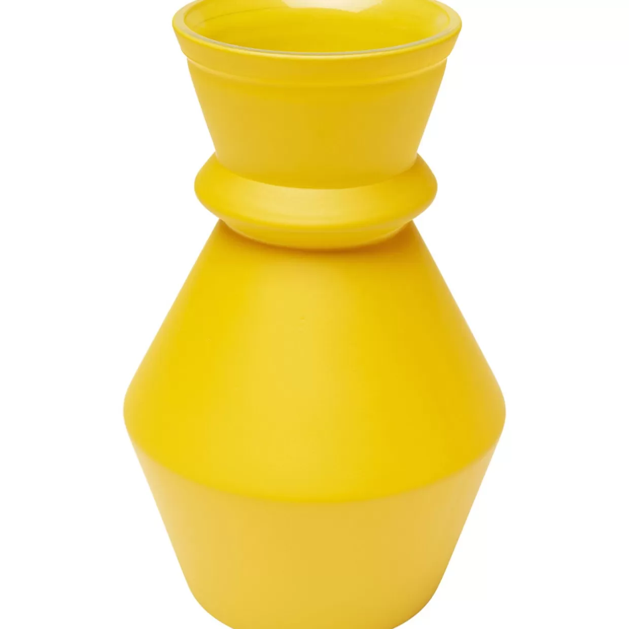 Vaso decorativo moderno Gina Gelb in vetro soffiato - Design elegante per interni con base stabile, altezza 25 cm - Collezione esclusiva KARE