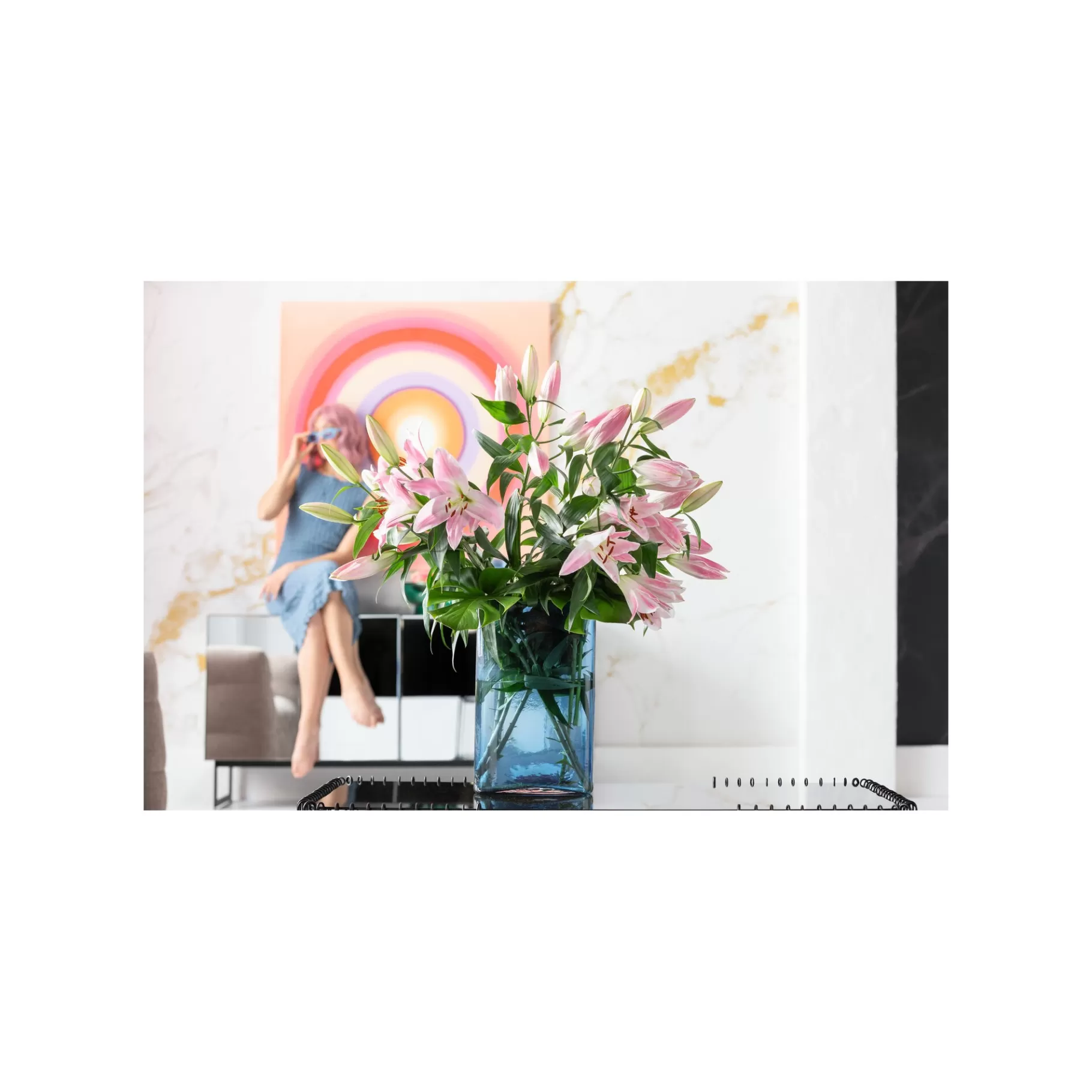 Clearance Vase Grazioso Bleu 40cm   Vase