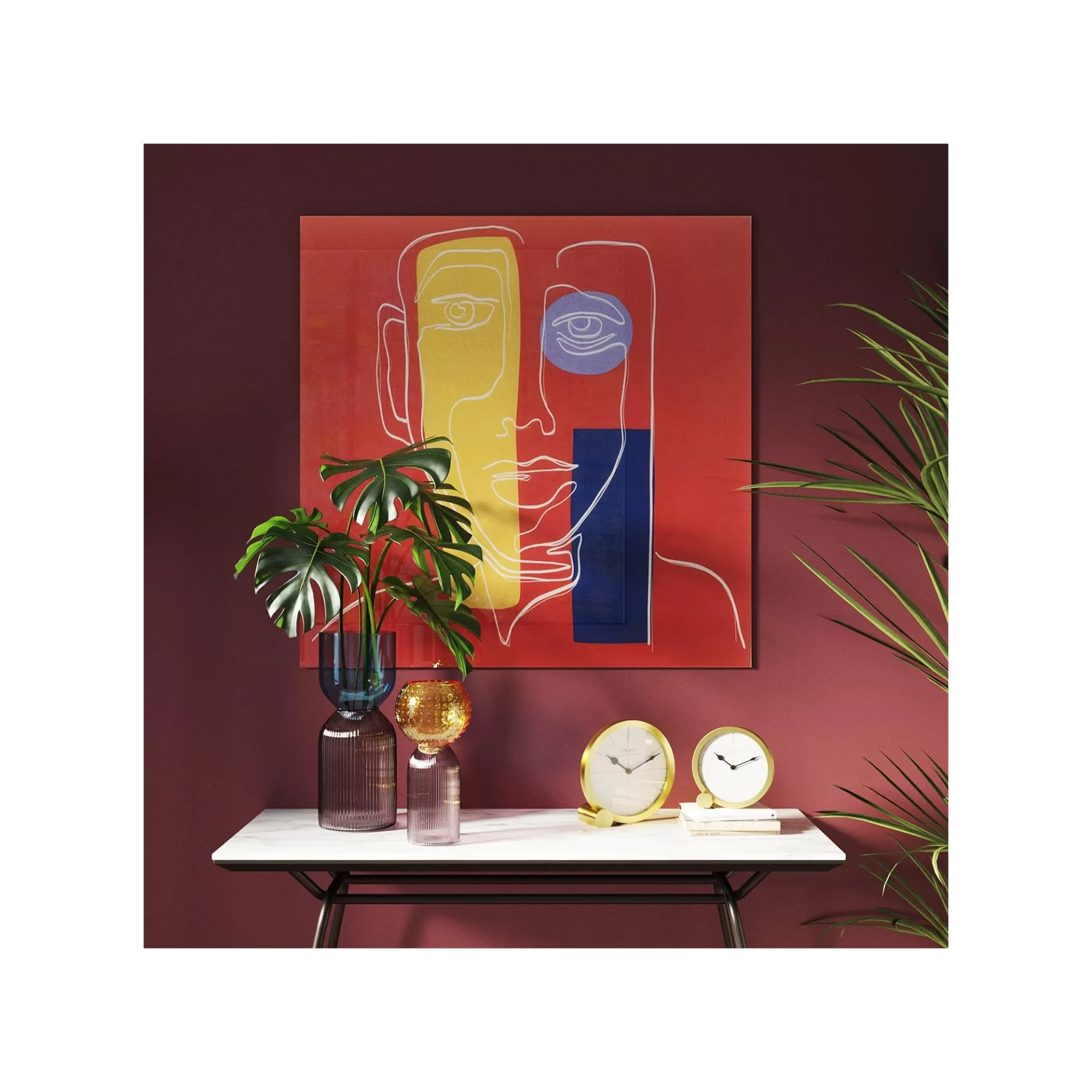 Outlet Vase Marvelous Duo Rose Bleu 40cm   Vase
