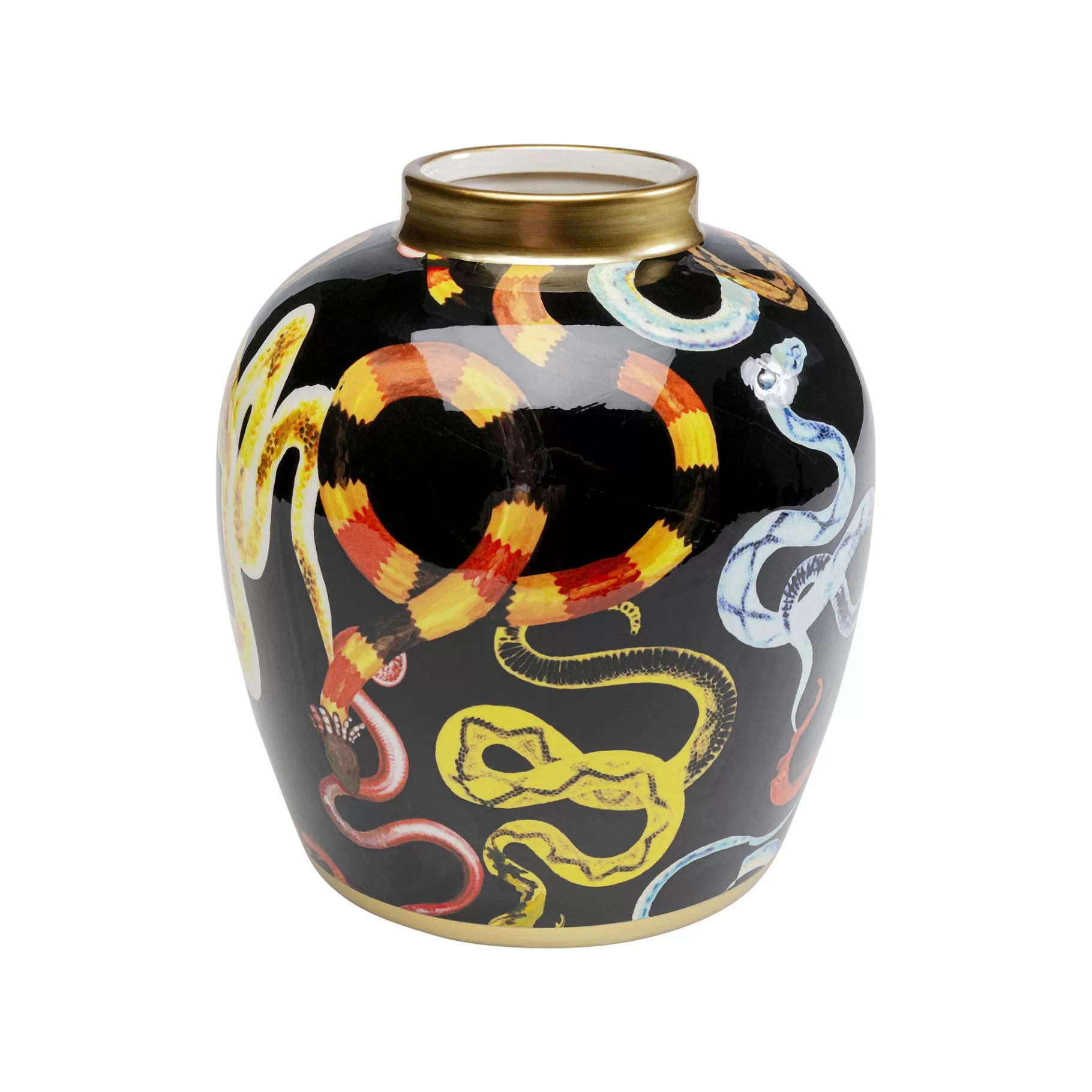 Sale Vase Noir Serpents 22cm   Vase