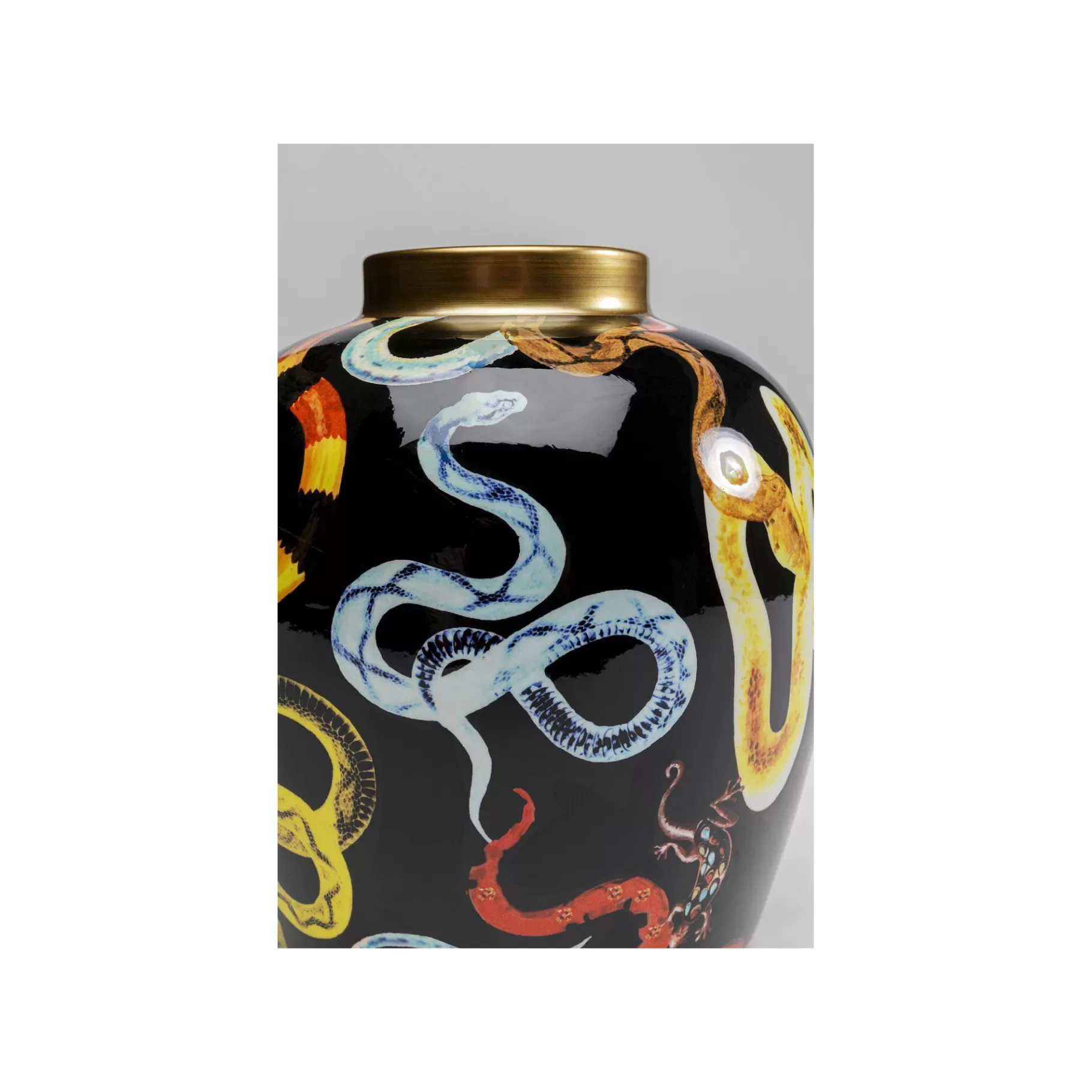 Sale Vase Noir Serpents 22cm   Vase