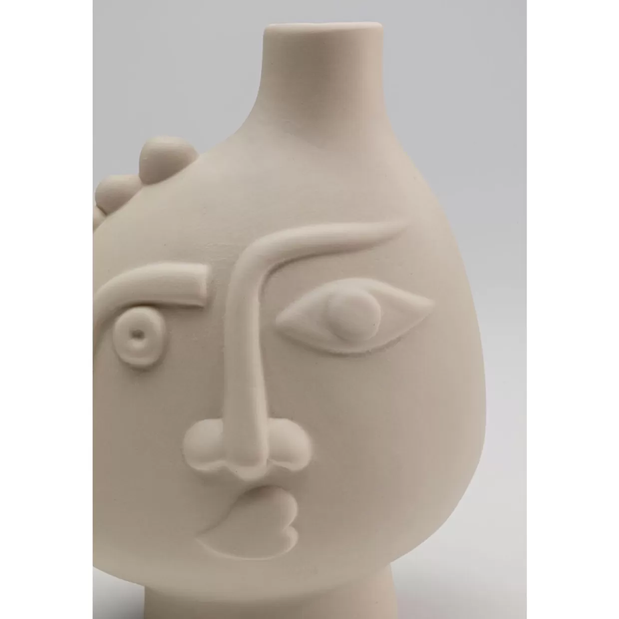 KARE Vaso Contemporaneo con Linee Sferiche - Design Decorativo a Proporzioni Asimmetriche, Altezza 16 cm