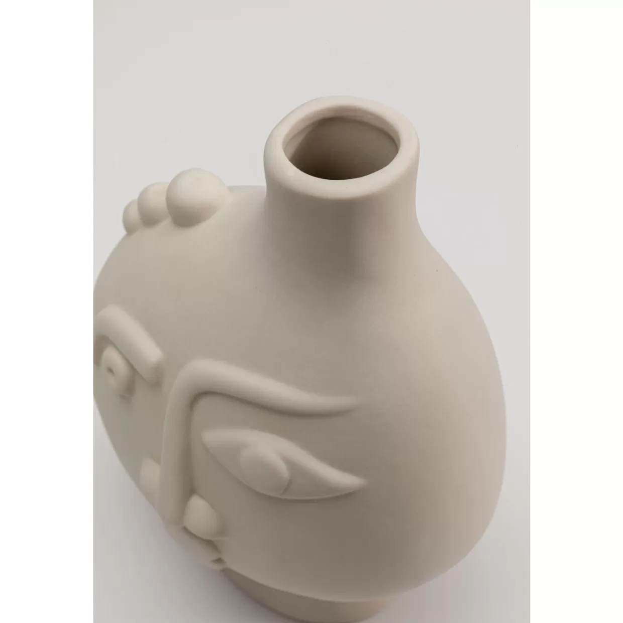 KARE Vaso Contemporaneo con Linee Sferiche - Design Decorativo a Proporzioni Asimmetriche, Altezza 16 cm