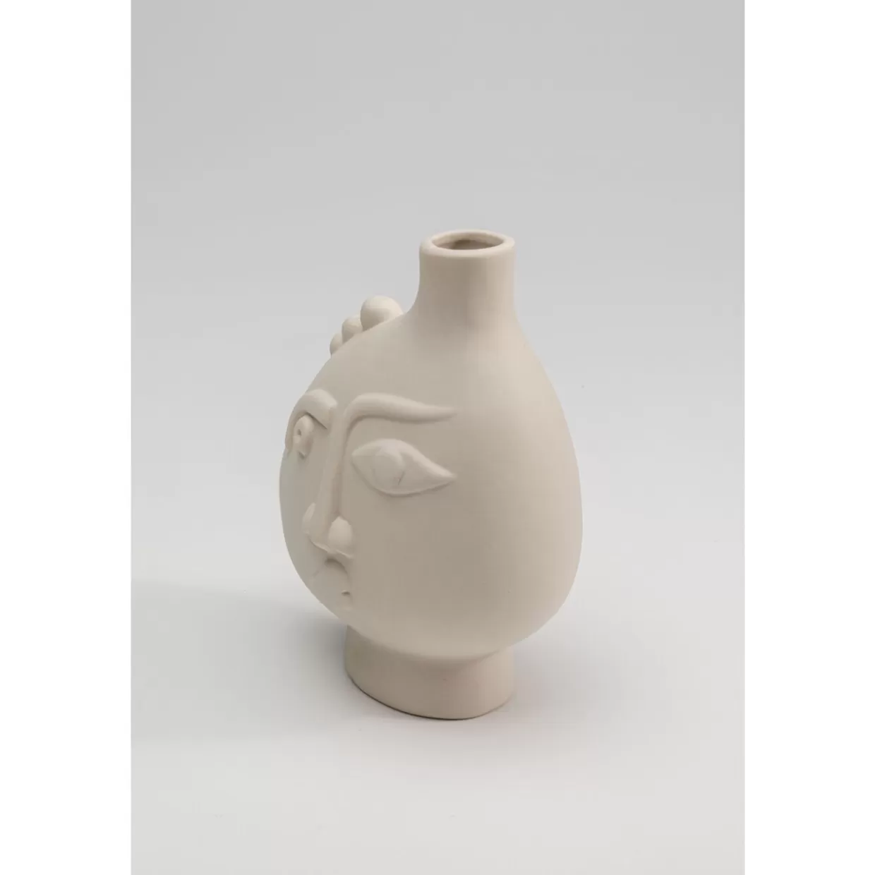 KARE Vaso Contemporaneo con Linee Sferiche - Design Decorativo a Proporzioni Asimmetriche, Altezza 16 cm