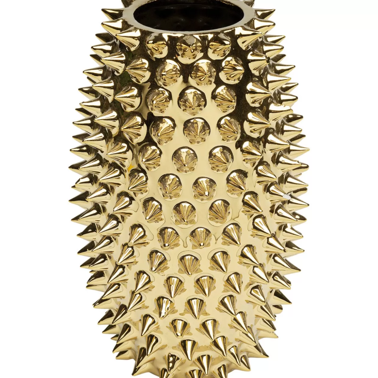 Vaso decorativo Sting in oro lucido - Design KARE, altezza 21 cm per centrotavola elegante