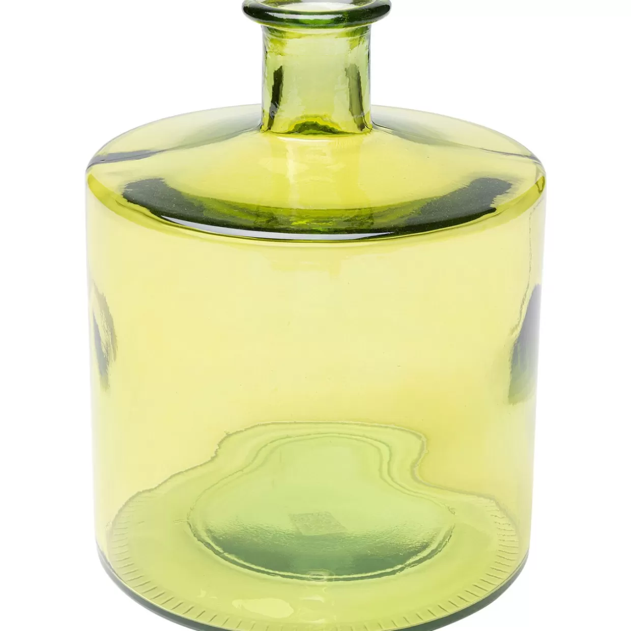 Vaso decorativo in tinta unita giallo vivace - Altezza 25 cm con base stabile - Confezione elegante per interni moderni by KARE Design