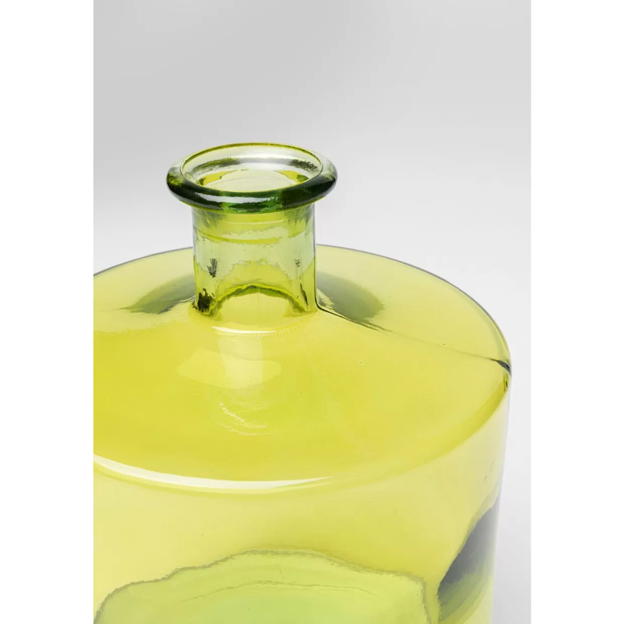 Vaso decorativo in tinta unita giallo vivace - Altezza 25 cm con base stabile - Confezione elegante per interni moderni by KARE Design