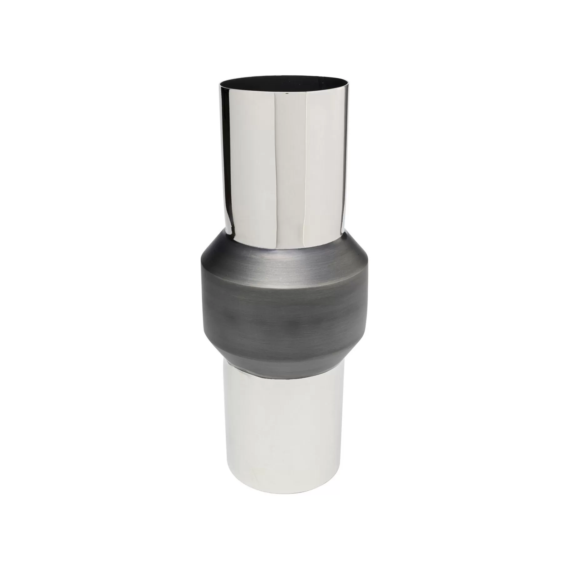Store Vase Vesuv 51cm Gris Et Argenté   Vase