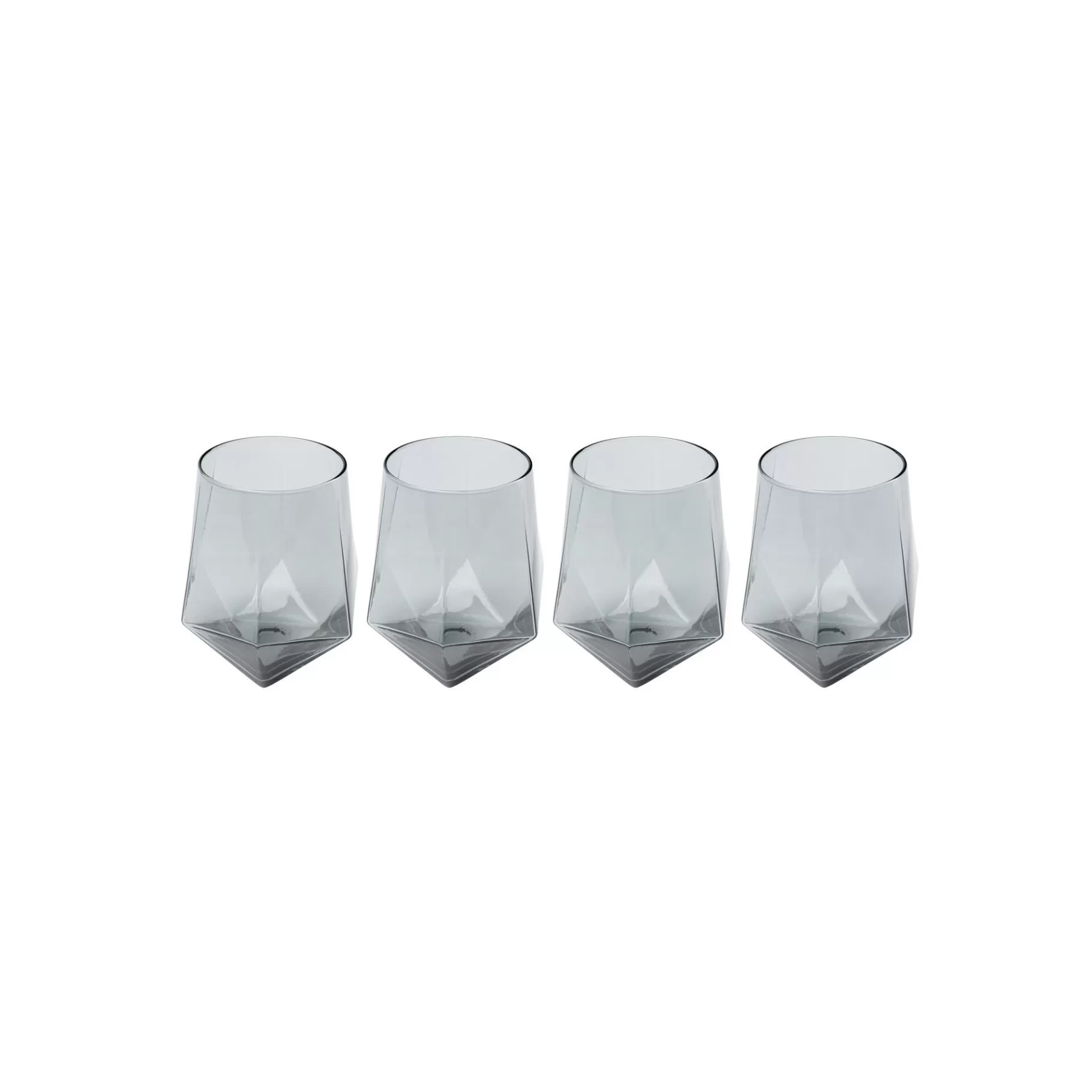 Cheap Verres à Eau Diamond Fumé Set De 4   Vaisselle