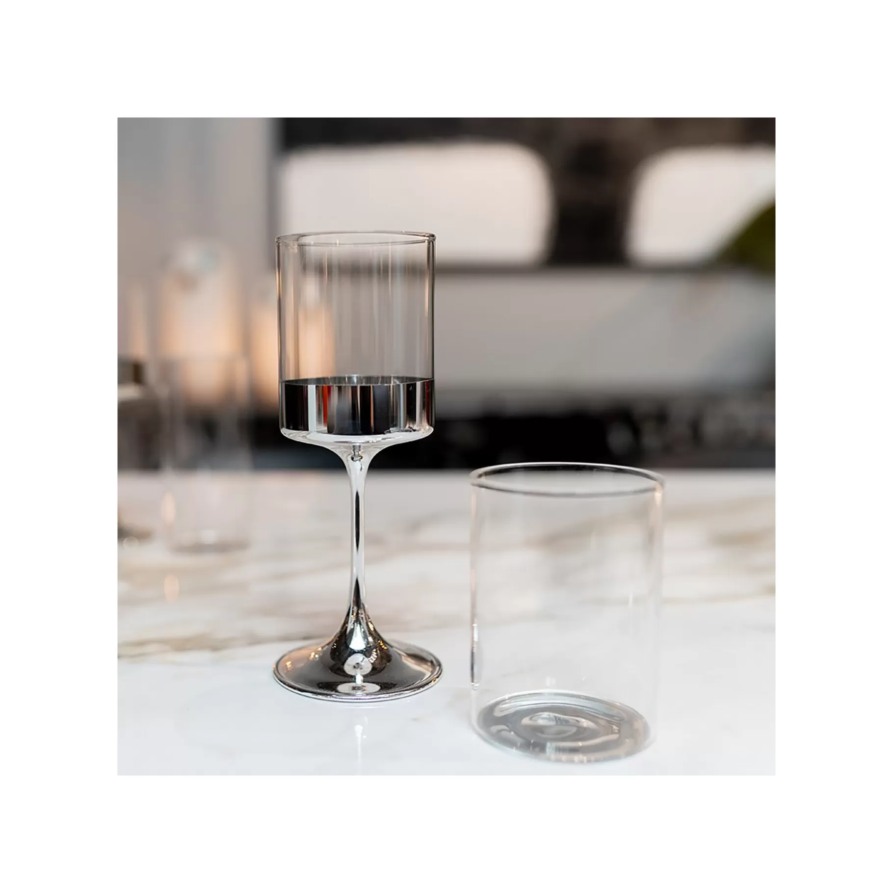 Clearance Verres à Eau Electra Argentés 11cm Set De 4   Vaisselle