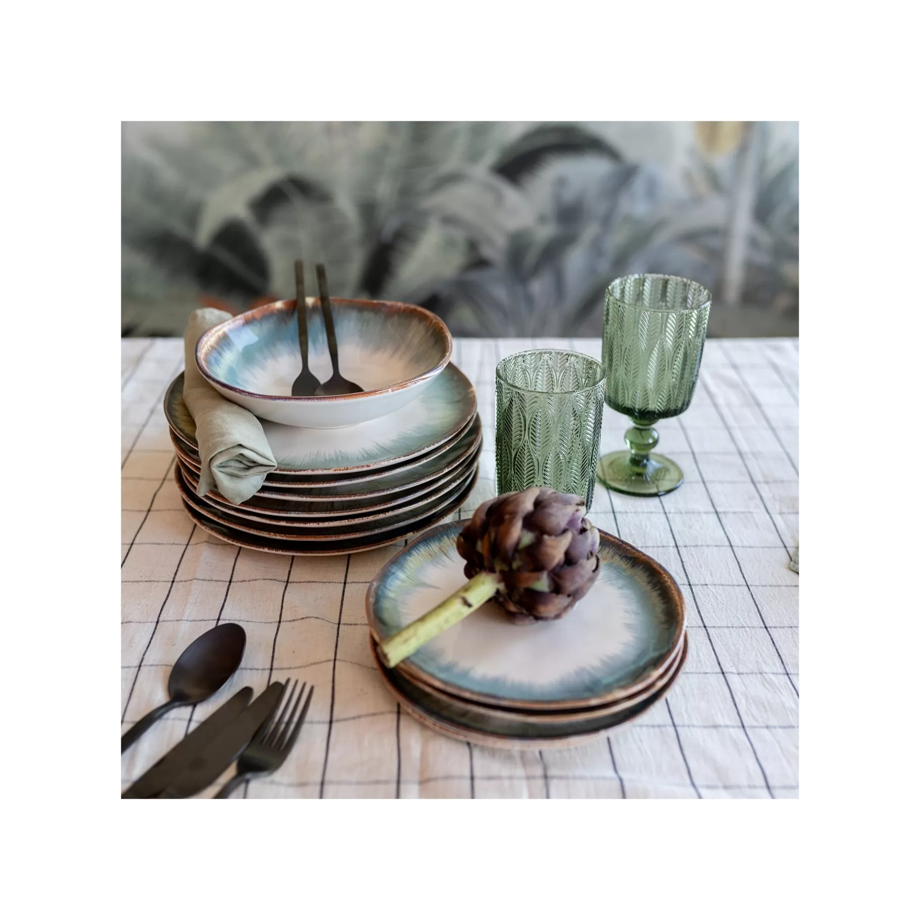 Best Verres à Eau Fogli Verts Set De 6   Vaisselle
