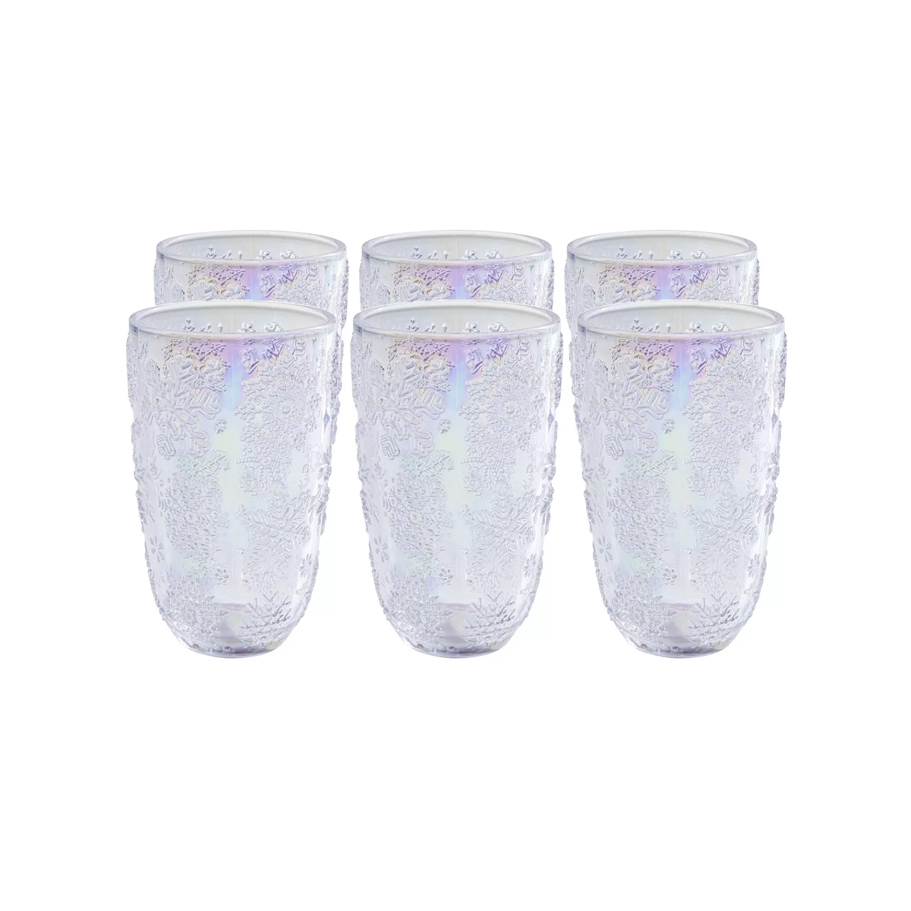 Online Verres à Eau Ice Flowers Violets Set De 6   Vaisselle