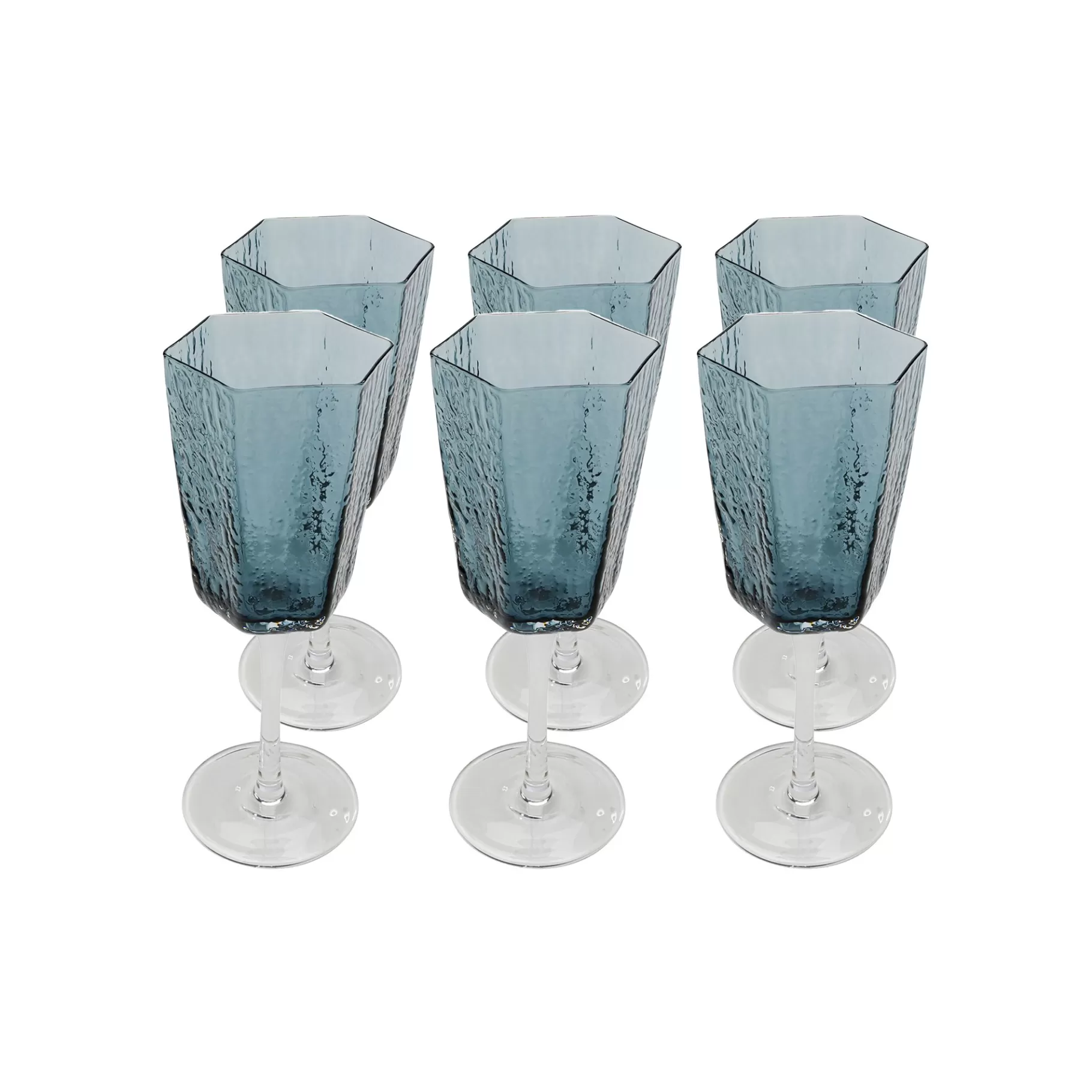 Hot Verres à Vin Blanc Cascata Bleus Set De 6   Vaisselle