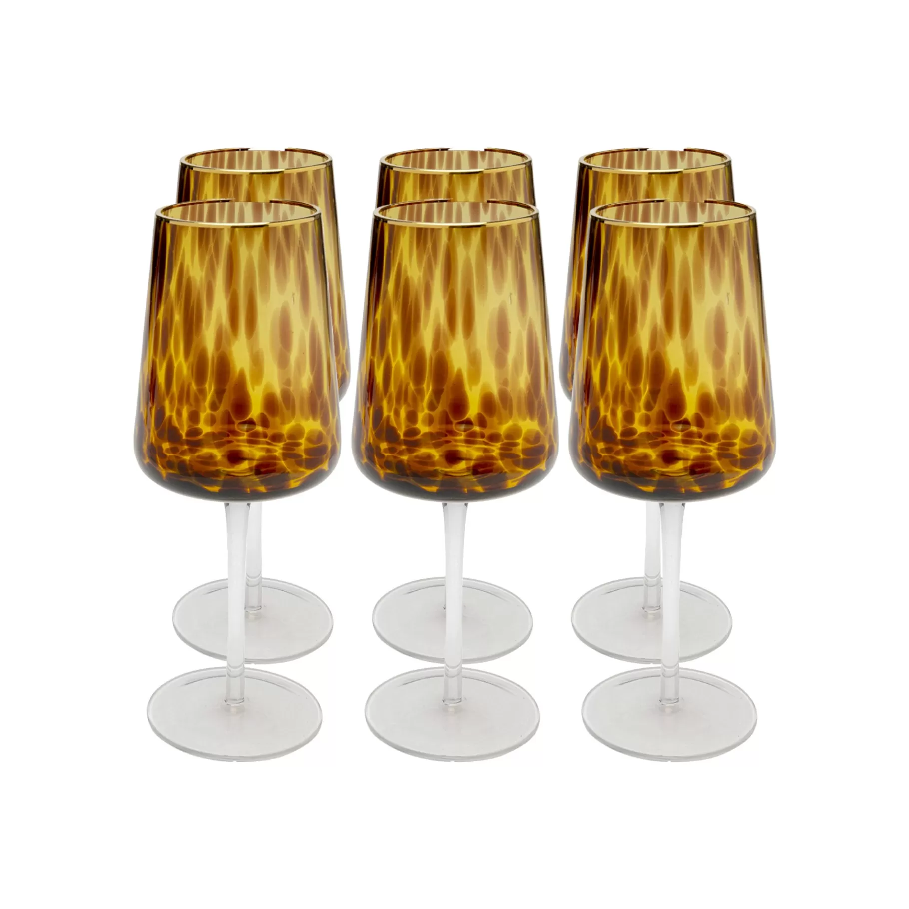 Clearance Verres à Vin Caramel Set De 4   Vaisselle