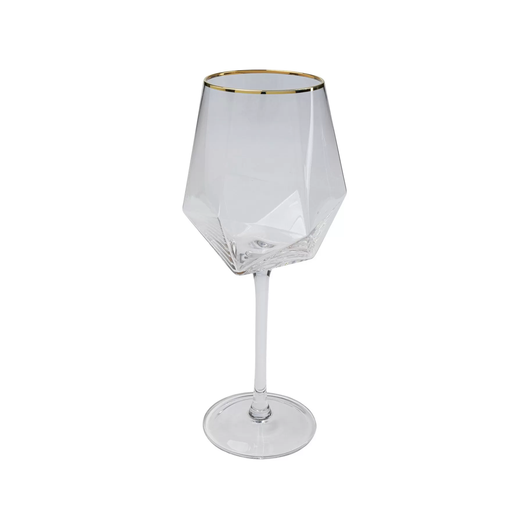 Store Verres à Vin Diamond Dorés Set De 4   Vaisselle