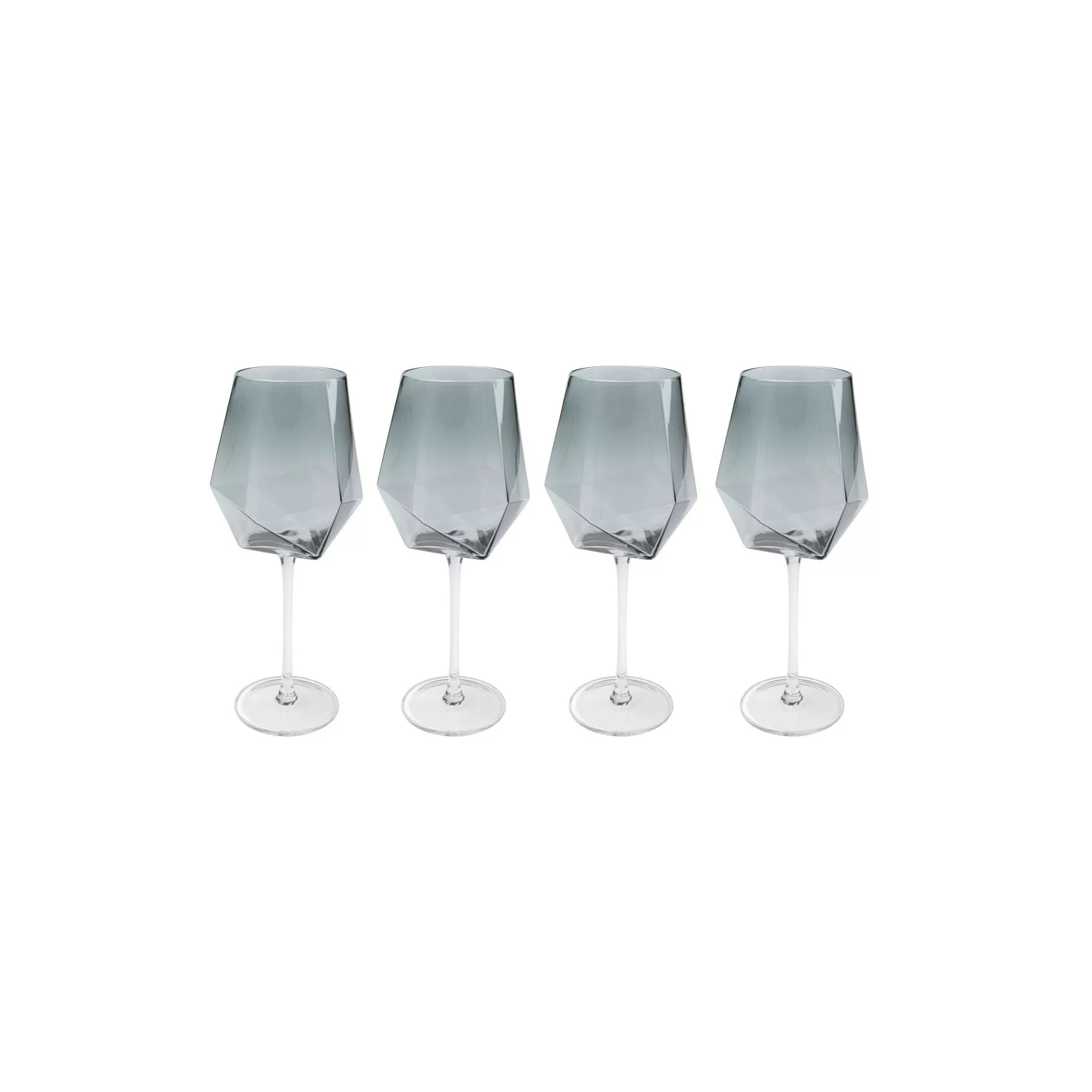 Discount Verres à Vin Diamond Fumé Set De 4   Vaisselle