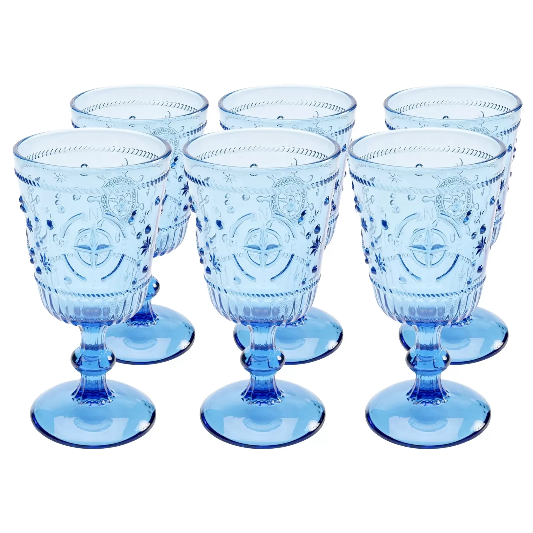 Online Verres à Vin Greece Bleus Set De 6   Vaisselle