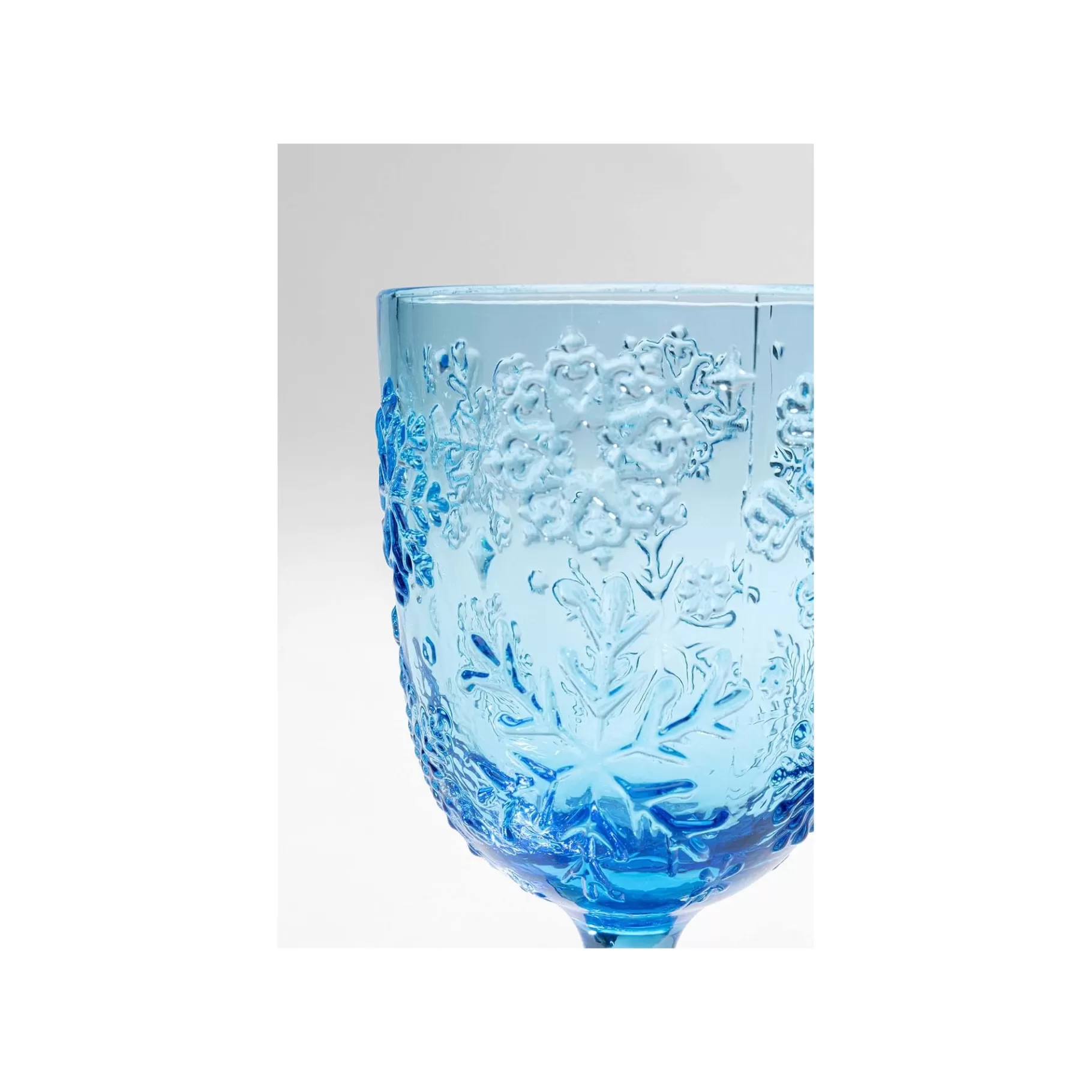 Flash Sale Verres à Vin Ice Flowers Bleus Set De 6   Vaisselle