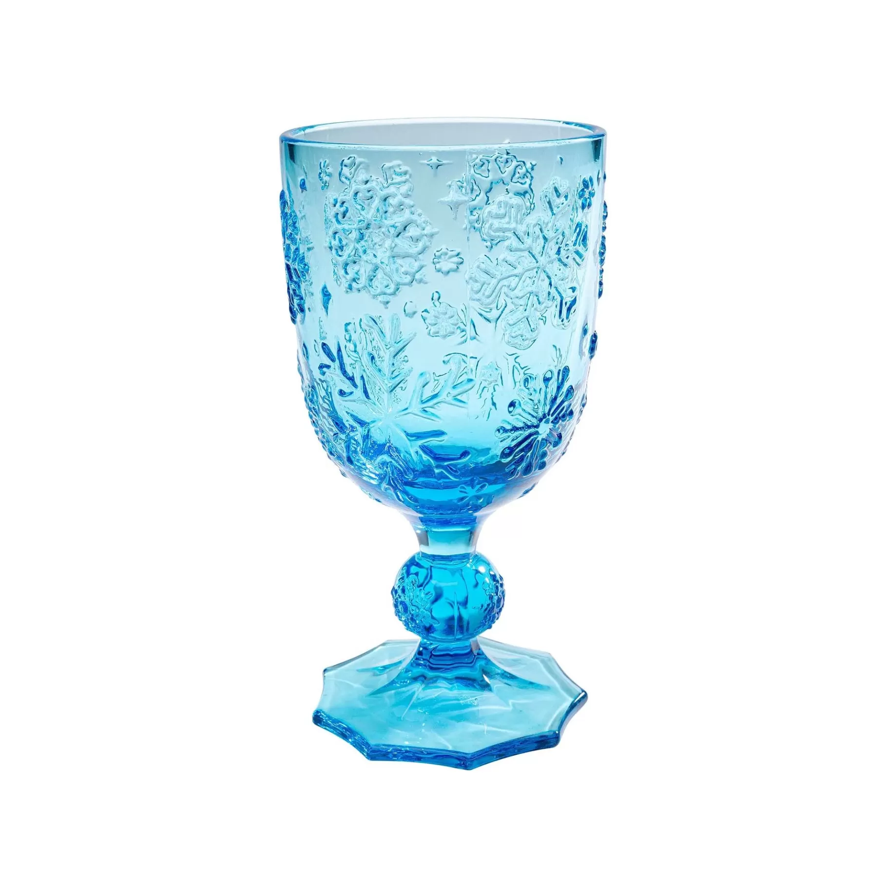 Flash Sale Verres à Vin Ice Flowers Bleus Set De 6   Vaisselle