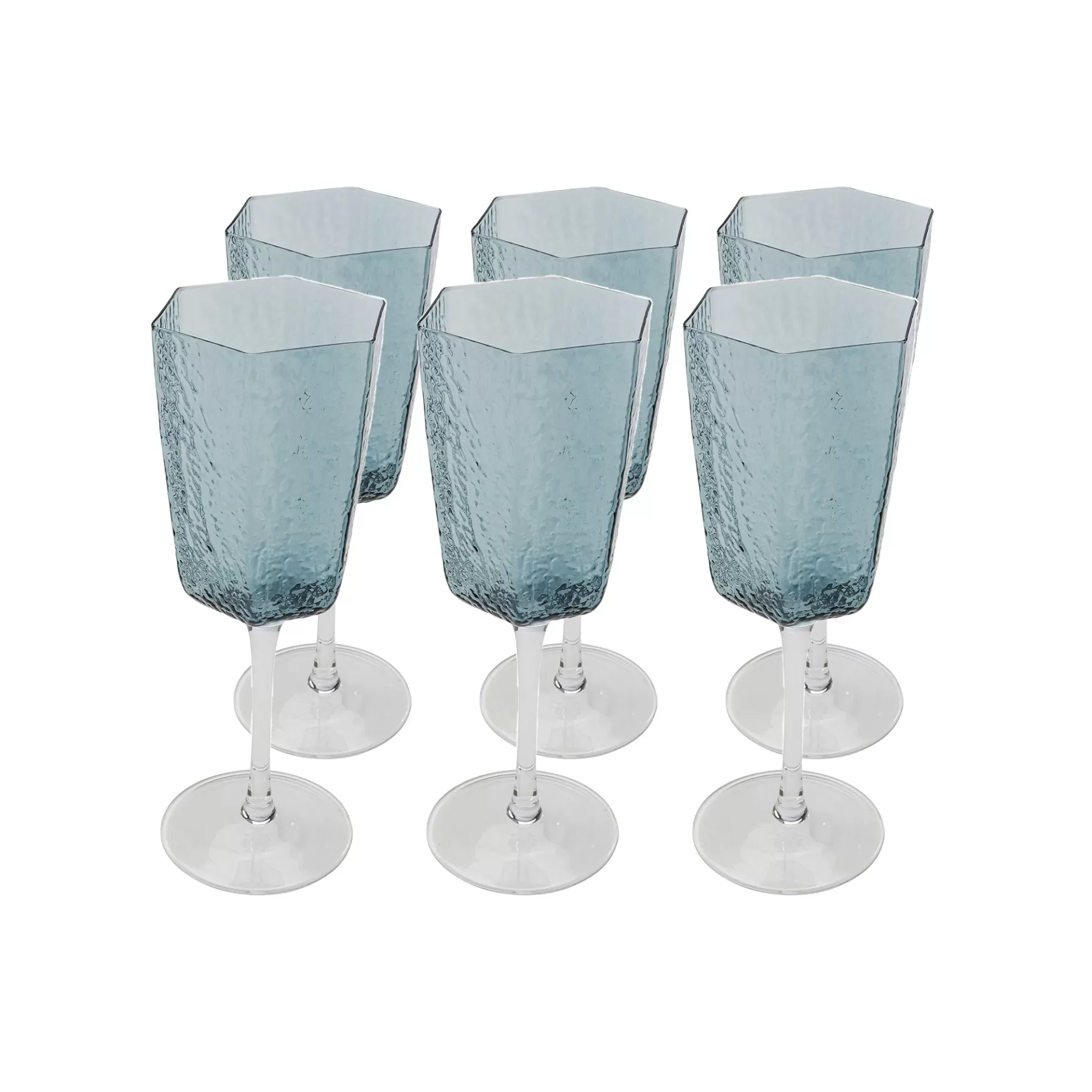 Sale Verres à Vin Rouge Cascata Bleus Set De 6   Vaisselle