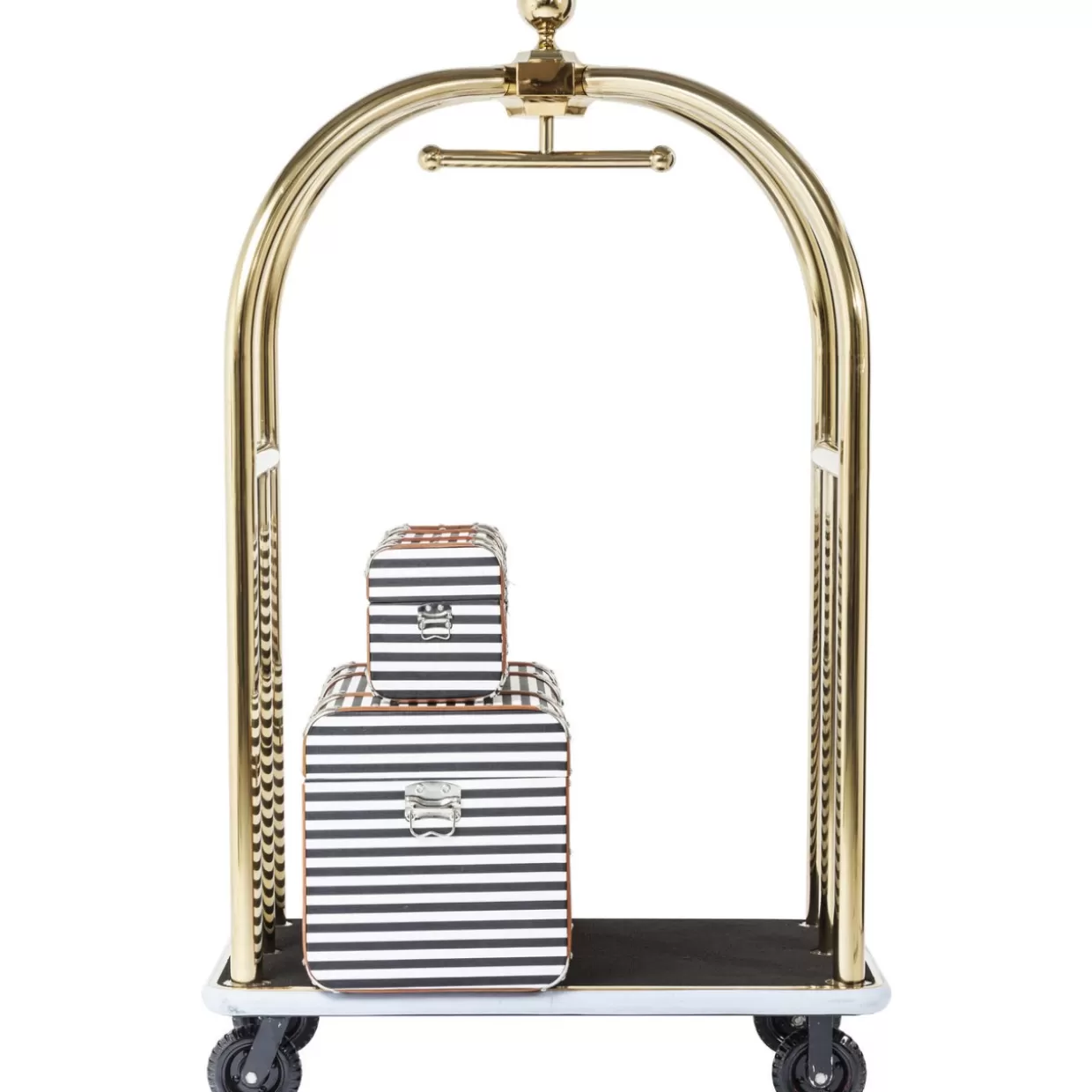 KARE Design - Carrello Bagagli VIP in Oro Vegas con Design Esclusivo per Arredamento Moderno | Complementi d'Arredo e Accessori di Qualità