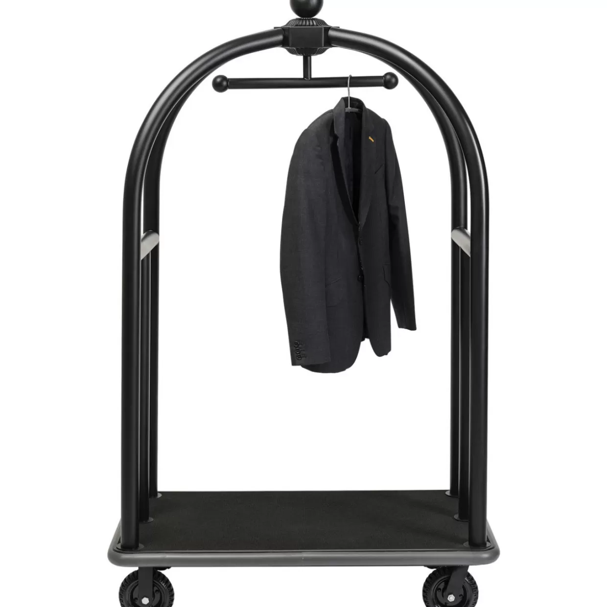 KARE Design - Arredi Compatti e Accessori con Carrello Bagagli VIP Vegas in Nero Opaco per Ambienti Moderni