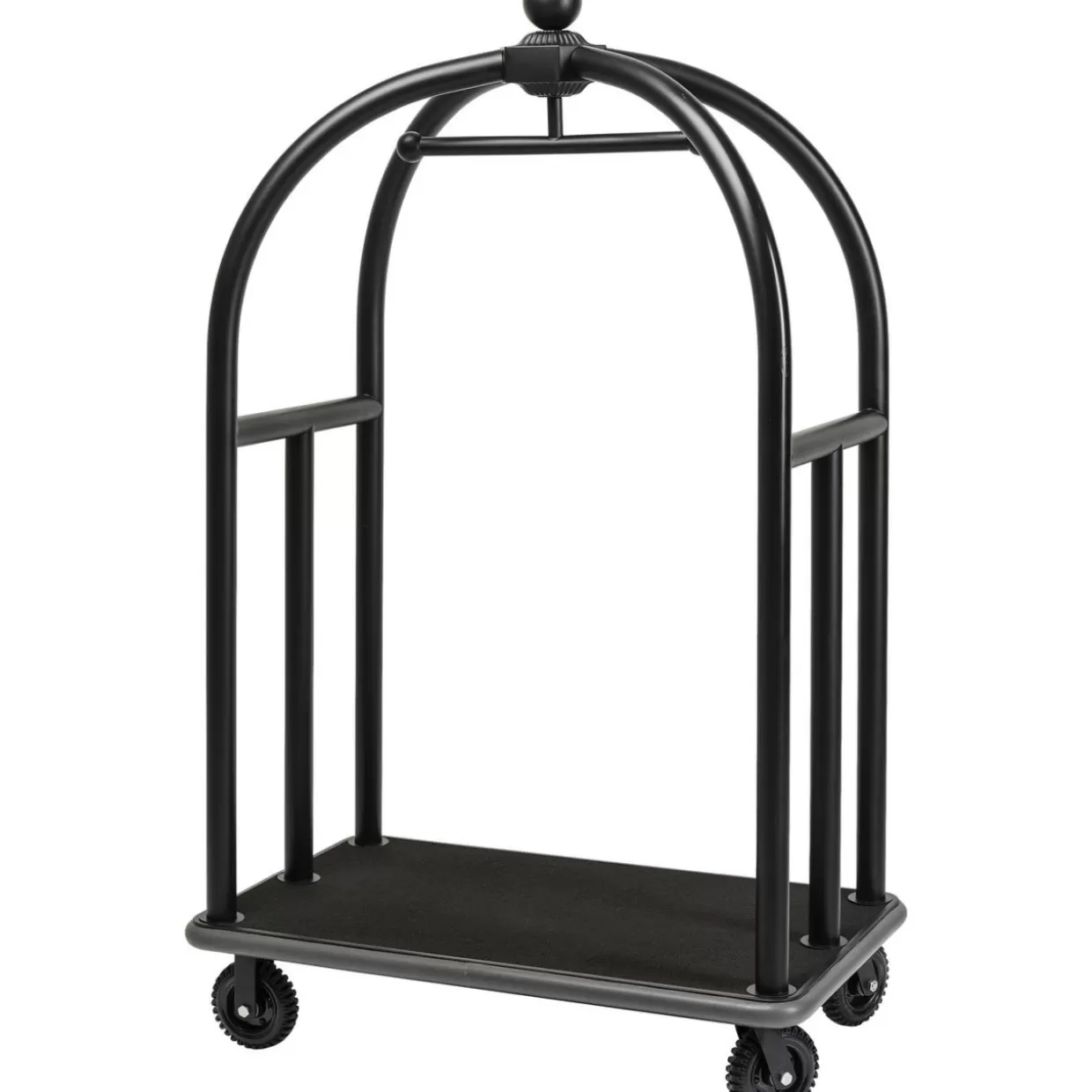 KARE Design - Arredi Compatti e Accessori con Carrello Bagagli VIP Vegas in Nero Opaco per Ambienti Moderni
