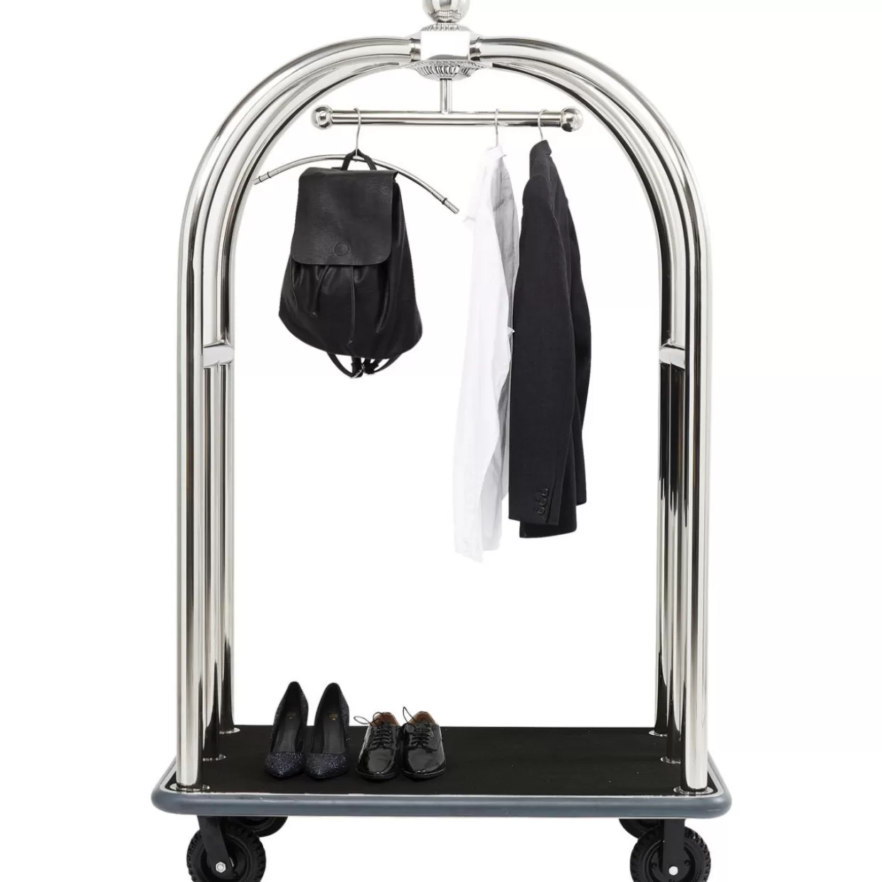 Carrello Bagagli VIP in Tonalità Silver Vegas - Arredi Compatti e Accessori Esclusivi by KARE Design