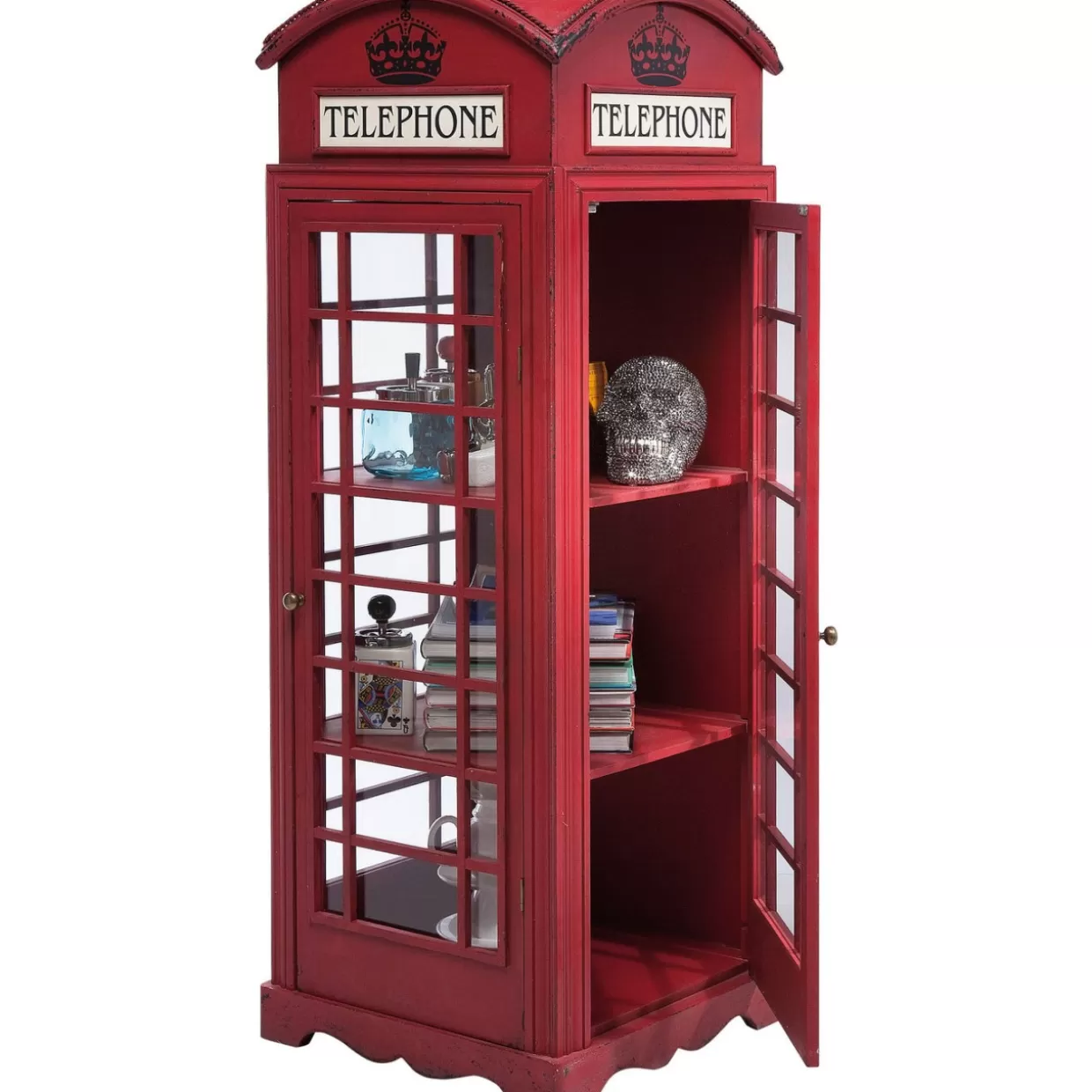 KARE Design - Libreria Espositiva Elegante con Stile Cabina Telefonica Londinese