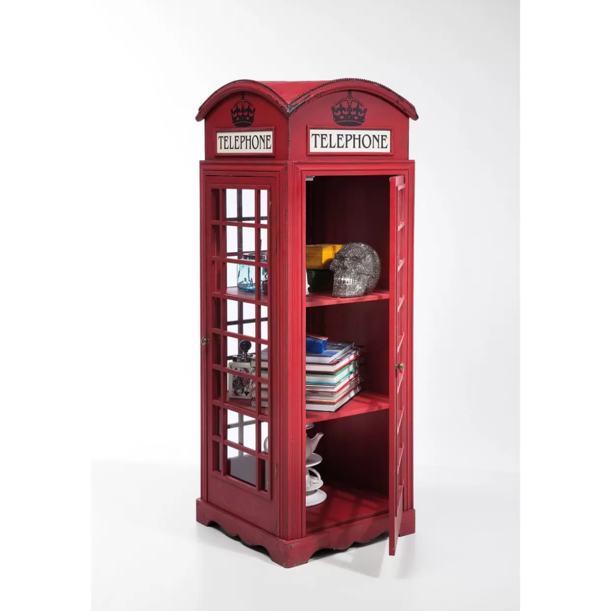 KARE Design - Libreria Espositiva Elegante con Stile Cabina Telefonica Londinese