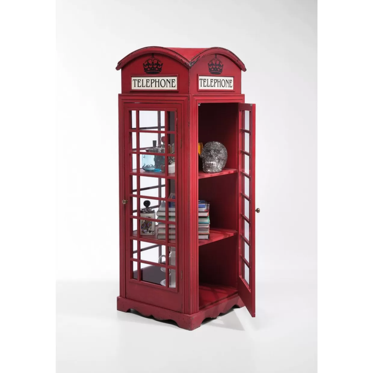 KARE Design - Libreria Espositiva Elegante con Stile Cabina Telefonica Londinese