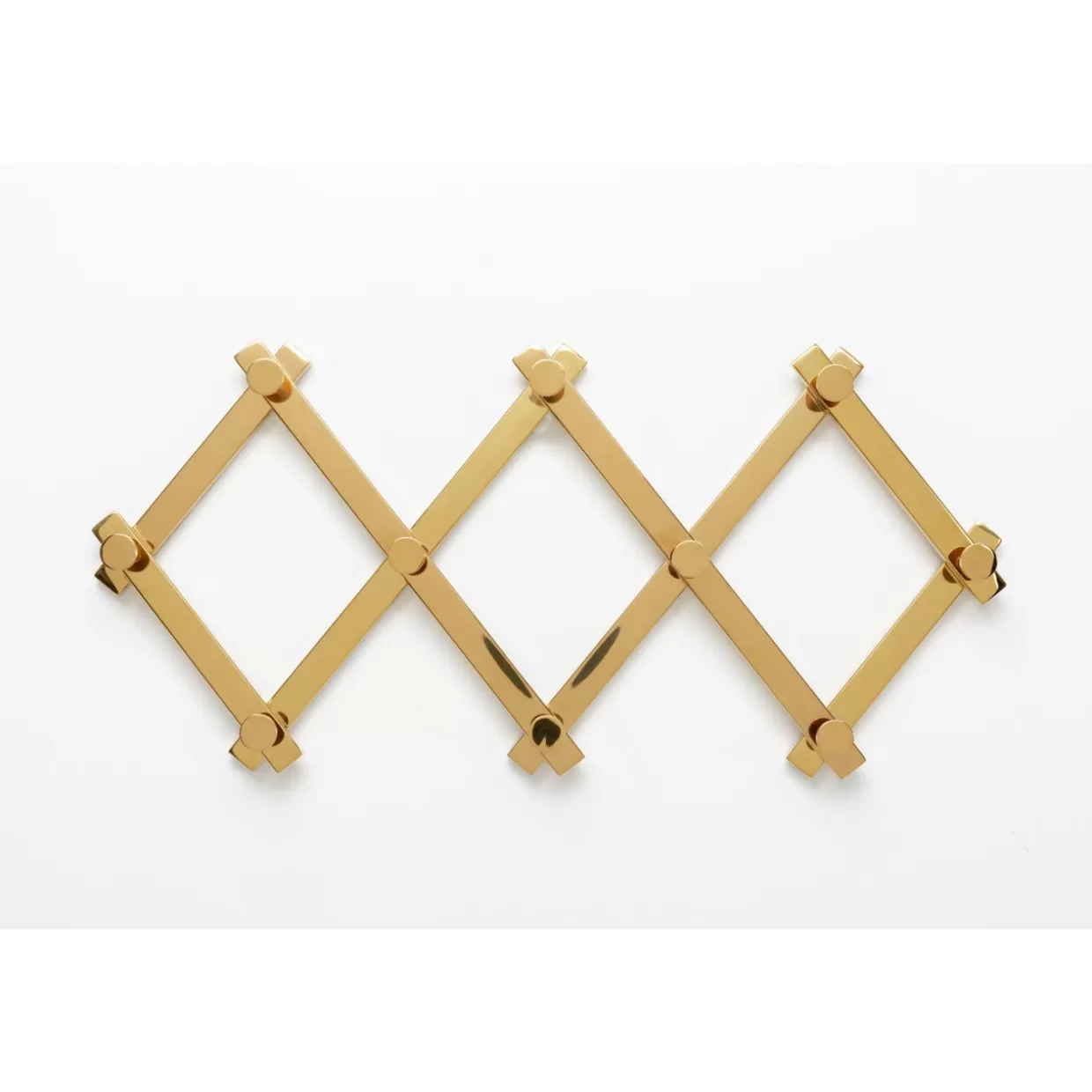 KARE Design - Attaccapanni da parete Crossing in stile moderno con finitura oro - 9+71 cm per interni
