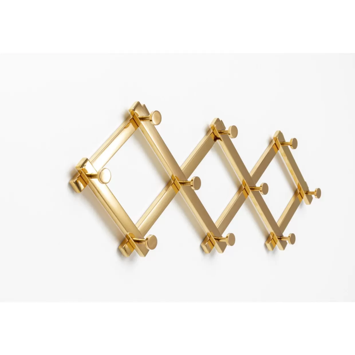 KARE Design - Attaccapanni da parete Crossing in stile moderno con finitura oro - 9+71 cm per interni