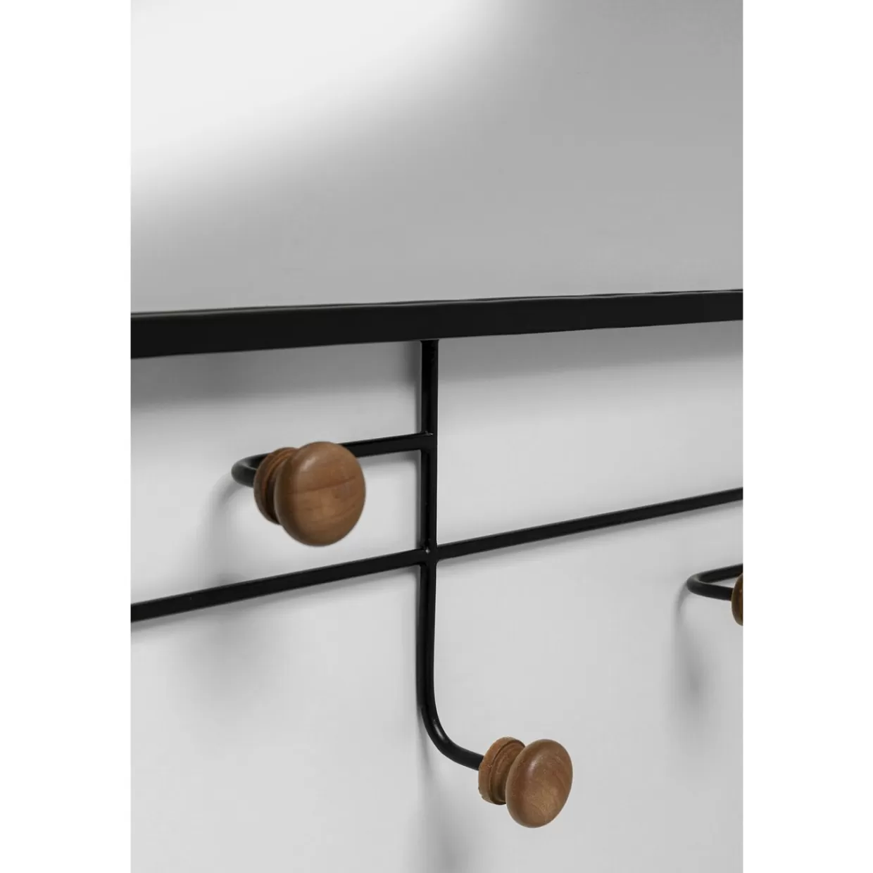 KARE Design: Attaccapanni Elegante con Specchio Gina, 54x100 cm - Soluzione Moderna per Ingressi e Corridoi