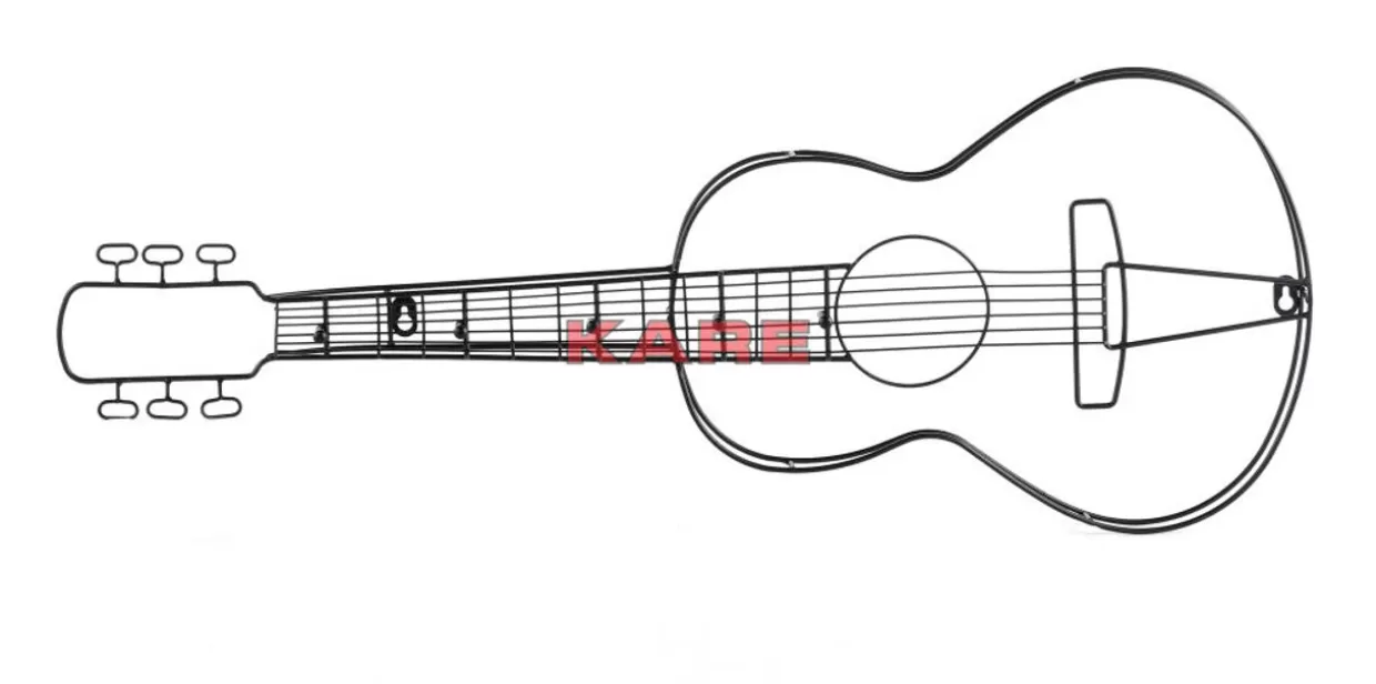 Portagonola a Parete con Design Chitarra - 81 cm per Ambienti Moderni | Complementi d'Arredo KARE

(：，