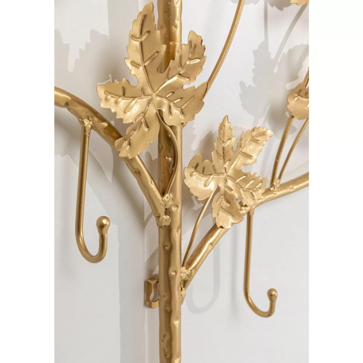 KARE Design - Attaccapanni Elegante da Parete Leafline, Design con Foglie Dorate, 93 cm - Complementi per la Casa Moderna