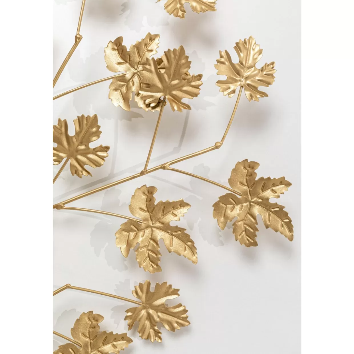 KARE Design - Attaccapanni Elegante da Parete Leafline, Design con Foglie Dorate, 93 cm - Complementi per la Casa Moderna
