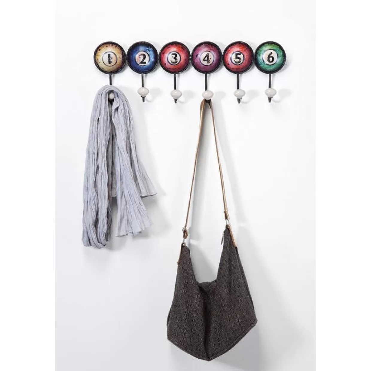 Attaccapanni da parete KARE Design - Modello Numbers in stile moderno, 58 cm per organizzare spazi ingresso e soggiorno