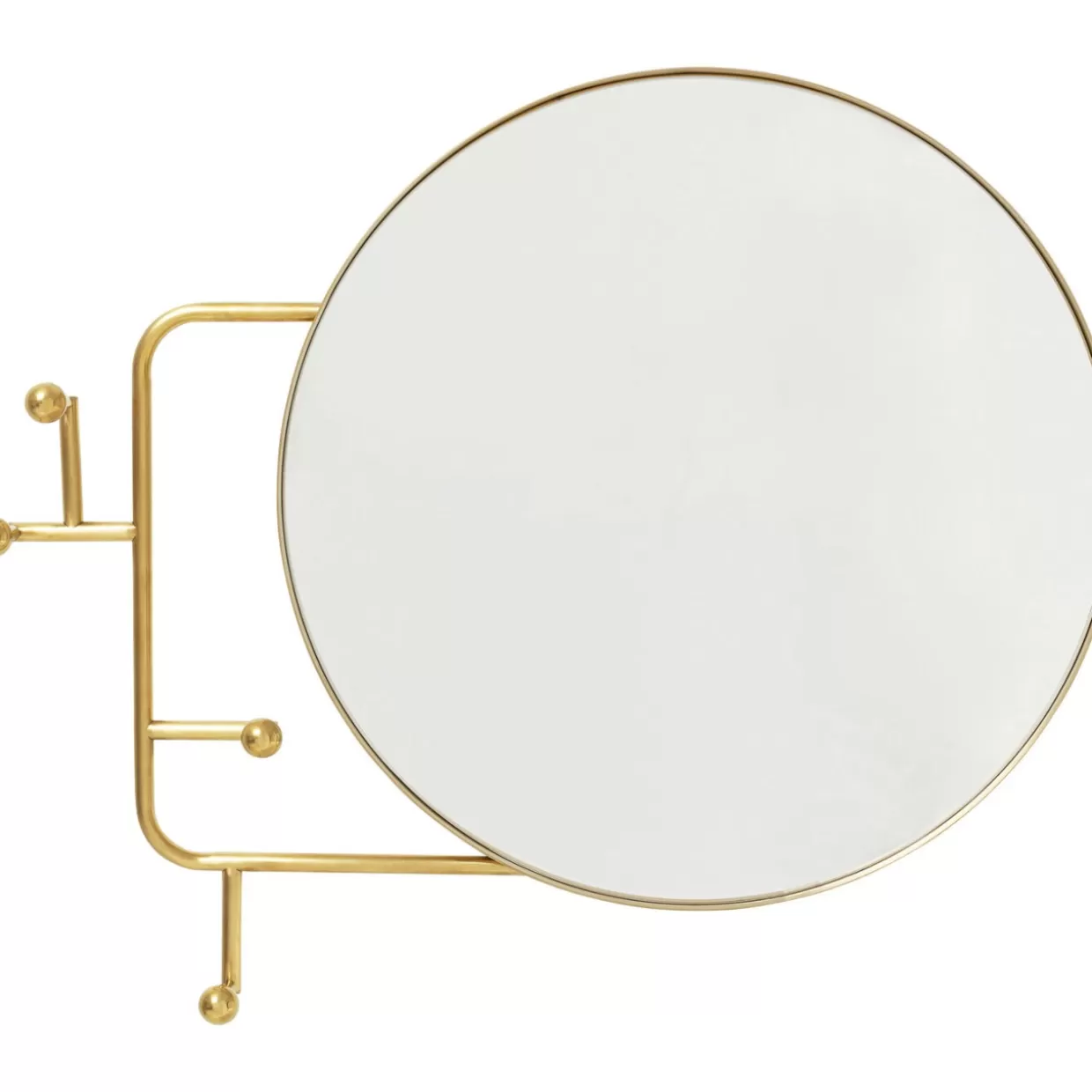 Attaccapanni con Specchio Design Tristan - Specchiera Moderna da Parete 65cm | Collezione Arredamento KARE 

(：、、，