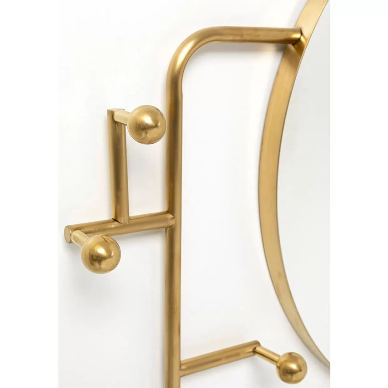 Attaccapanni con Specchio Design Tristan - Specchiera Moderna da Parete 65cm | Collezione Arredamento KARE 

(：、、，