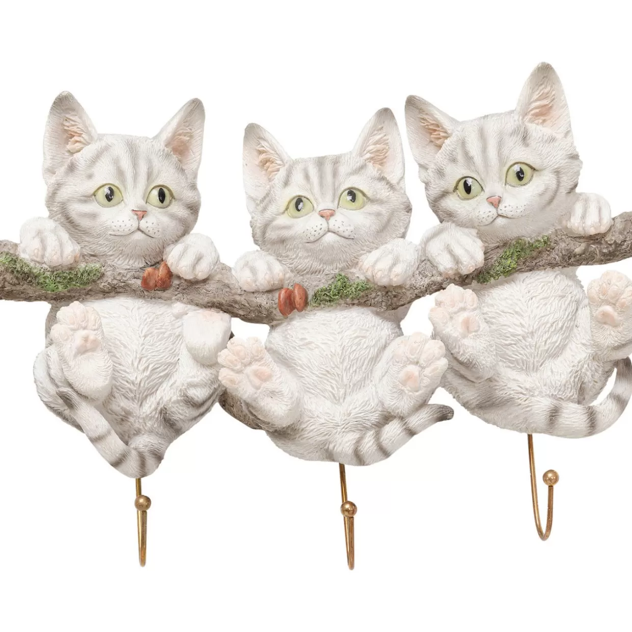 Ganci Decorativi KARE Design • Adesivi da Parete con Tre Gattini per Arredi Creativi

，