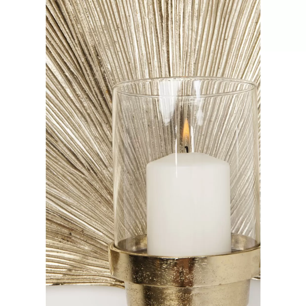 Portacandele da Parete Elegante con Foglia di Ginkgo - Design Moderno KARE, 45 cm