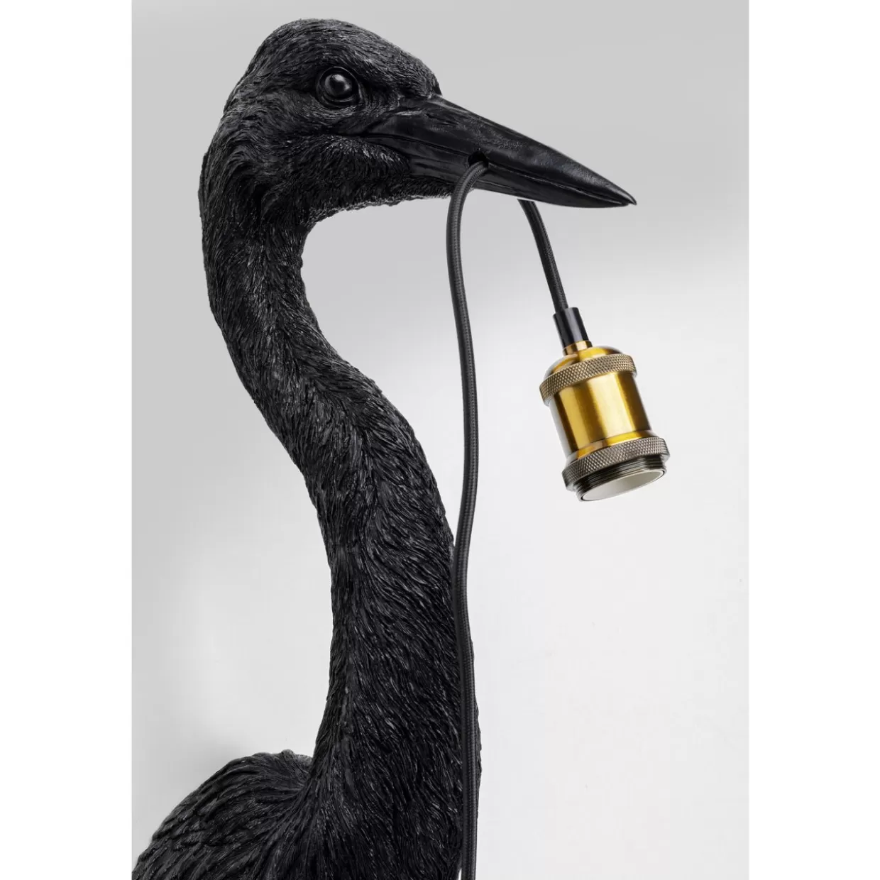Lampada da Parete KARE Design Airone Elegante - Illuminazione Murale Moderna in Nero, 62 cm di Altezza