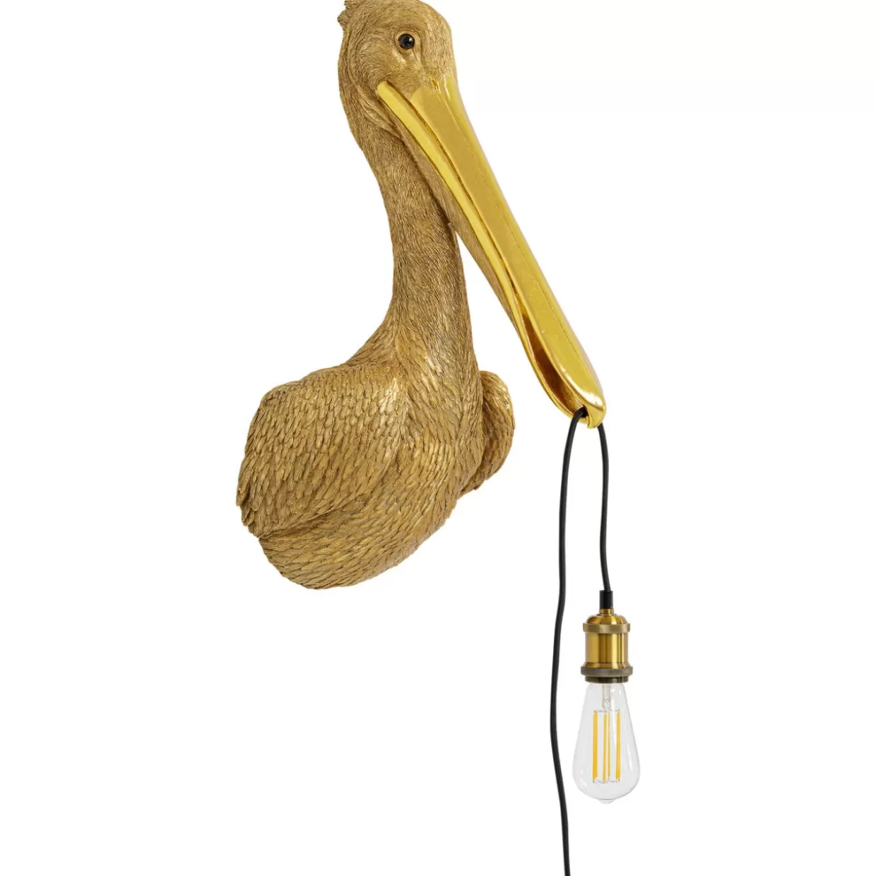 KARE Design - Lampada da Parete Elegante Airone Cucchiaio Dorata, 62x29 cm - Illuminazione Decorativa con Stile Naturale