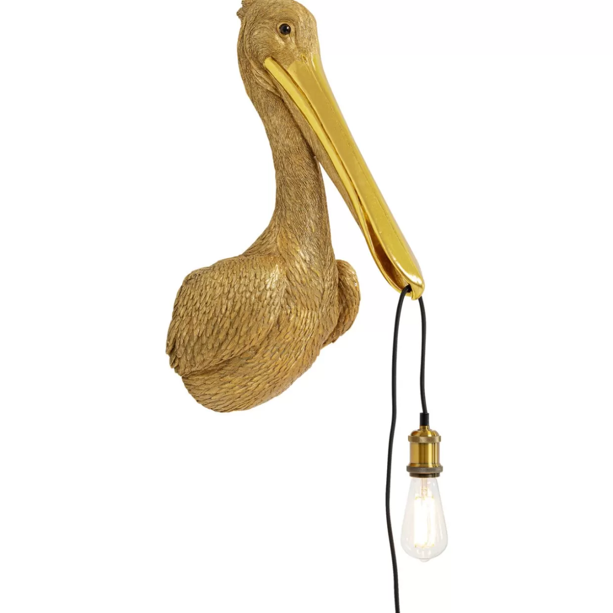 KARE Design - Lampada da Parete Elegante Airone Cucchiaio Dorata, 62x29 cm - Illuminazione Decorativa con Stile Naturale