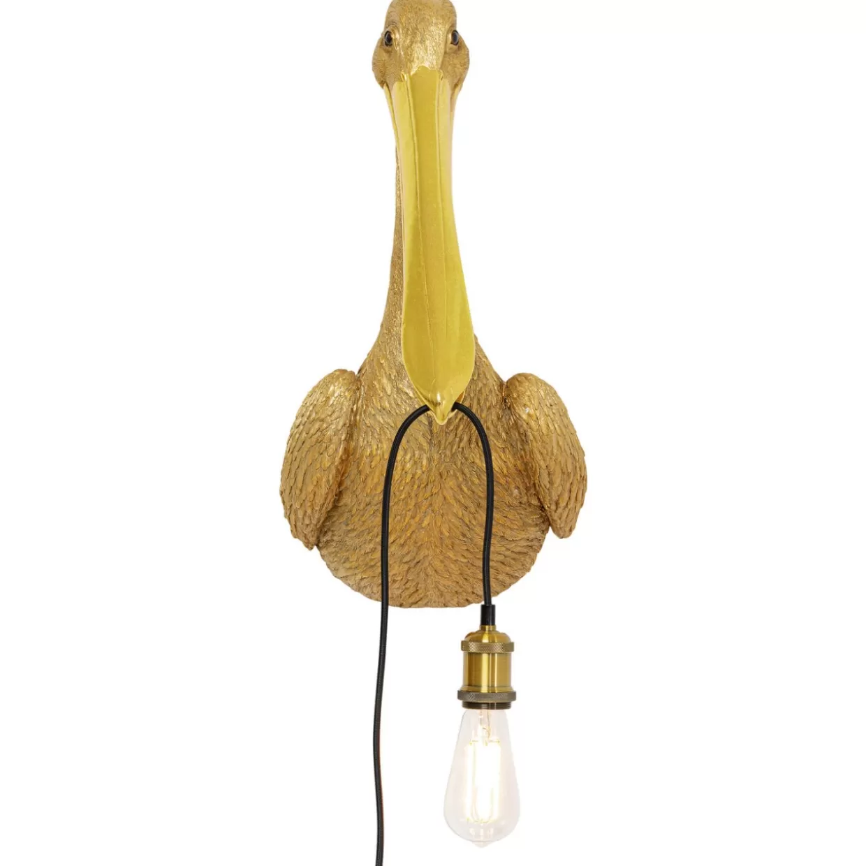 KARE Design - Lampada da Parete Elegante Airone Cucchiaio Dorata, 62x29 cm - Illuminazione Decorativa con Stile Naturale