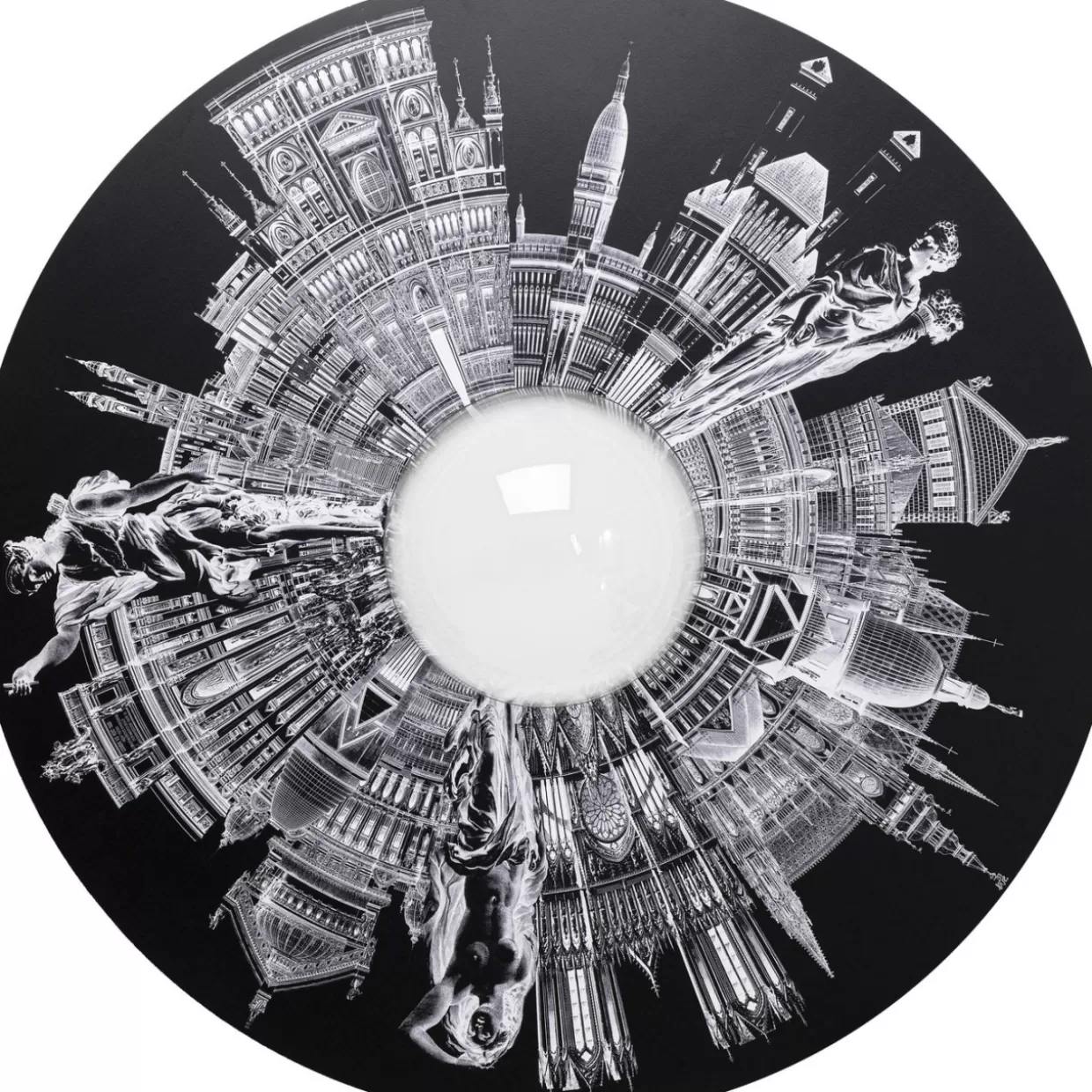 Decorazione Murarina Moderna 'Ragazzo Urbano' - Quadro Scultoreo Contemporaneo KARE, Diametro 160 cm
