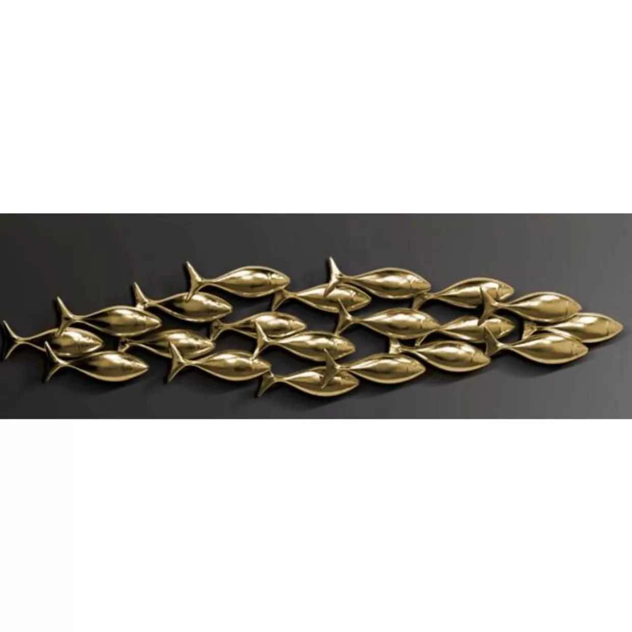 KARE Design - Opera d'Arte da Parete con Branco di Tonni Dorati, Dimensioni 181x41 cm