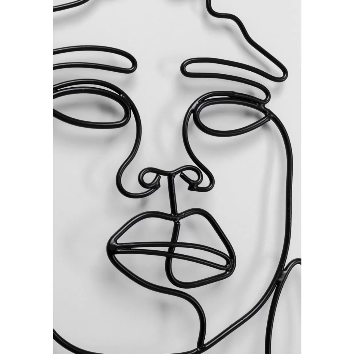KARE Design Decor – Scultura in Filo Metallico Elegante Donna Africana | Elemento Murale Artistico 50 x 57 cm